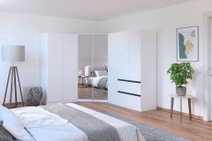 Costa von Rauch Blue - Kleiderschrank weiß - Eiche - Spiegel