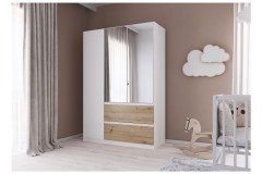 Costa von Rauch Blue - Kleiderschrank weiß - Eiche - Spiegel