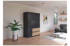 Costa von Rauch Blue - Kleiderschrank weiß - Eiche - Spiegel