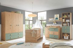 Birta von POL Power - Babyzimmer-Set Eiche Artisan - salbeigrün
